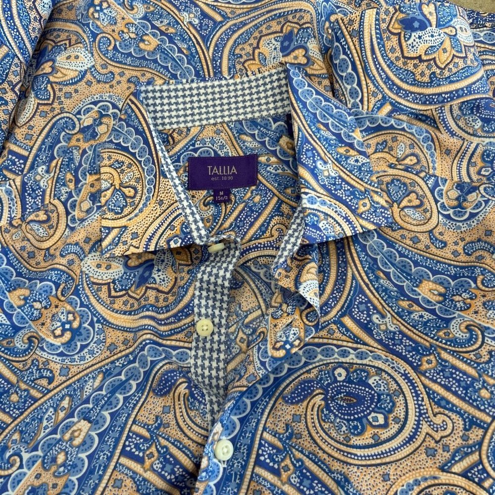 Tallia Men's Dress Shirt M Multicolor Long Sleeve Button Down Collared Shirt